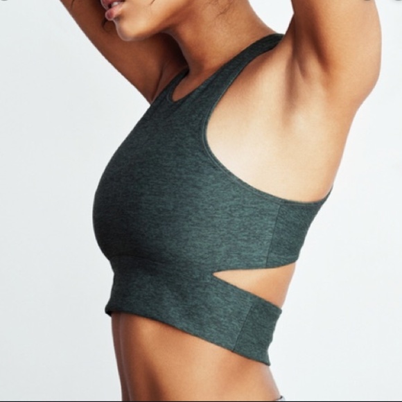 Outdoor Voices Tops - Outdoor Voices Slash Crop Hunter Green Sports Bra
